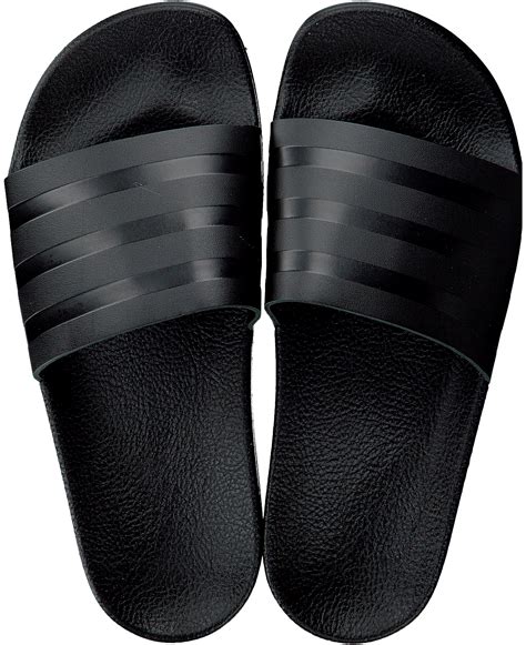 zwart adidas slippers|adidas slips dames.